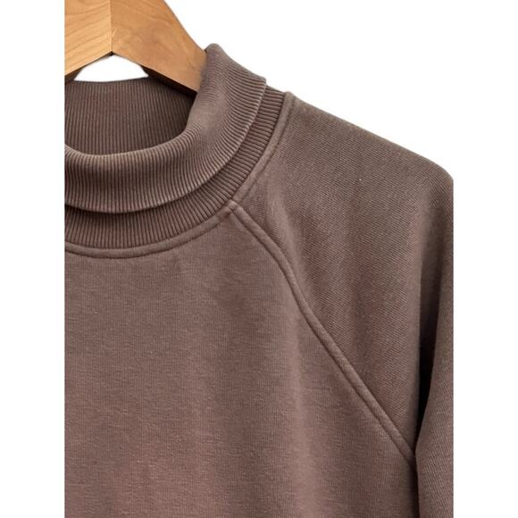 Athleta women's size Small Coffee House Cozy Karma Side Zip Funnel Neck Top - Picture 5 of 8
